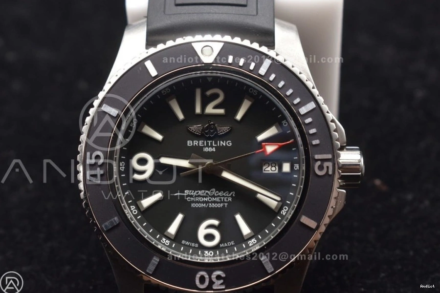 Black Bezel 1:1 Strap 44 Edition A2824 On Dial TF Superocean Rubber Best Black Automatic Black 0218